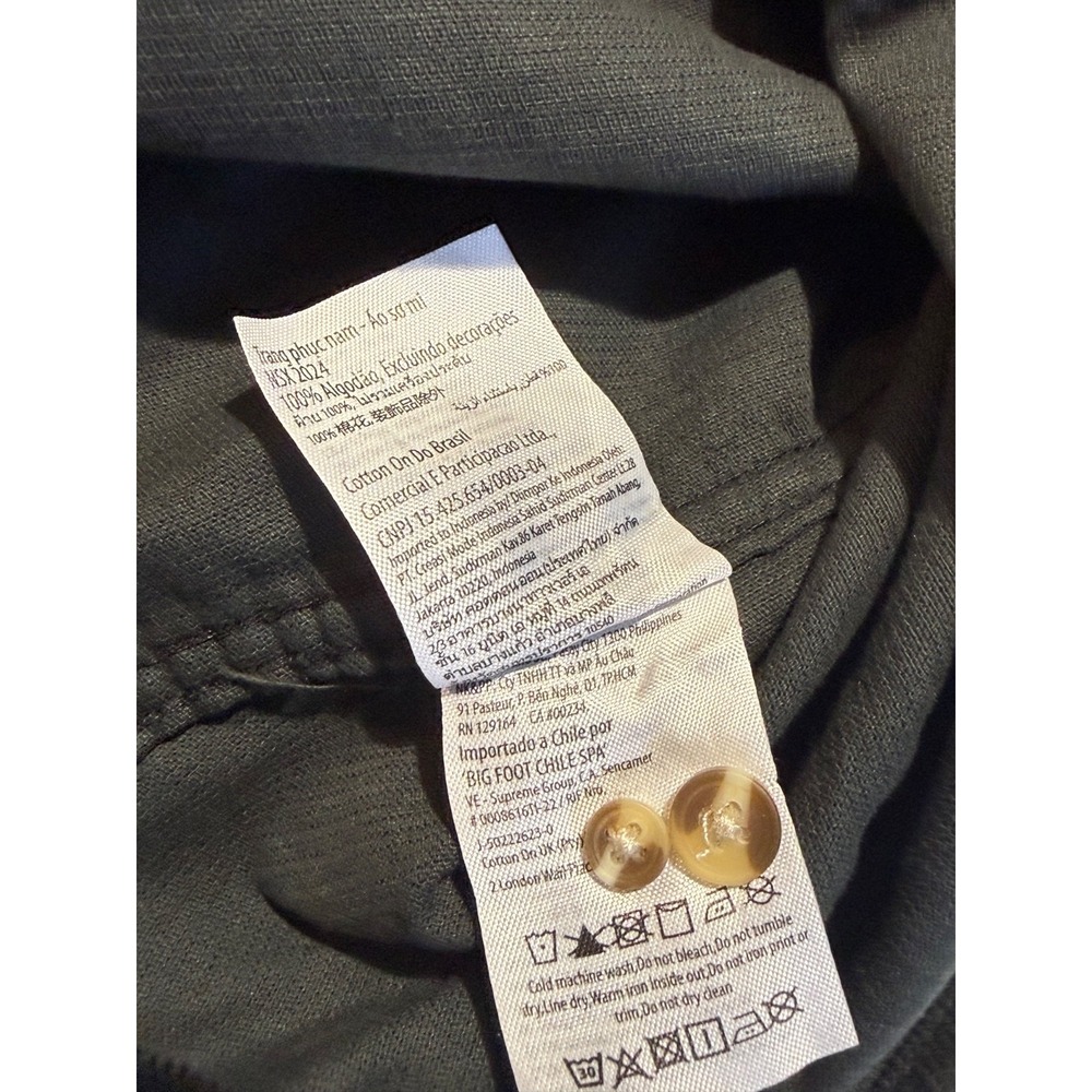 Cotton On  Men's Portland  Long Sleeve Shirt Classic Fit Washed Black Cord sz XL - Picture 6 of 6